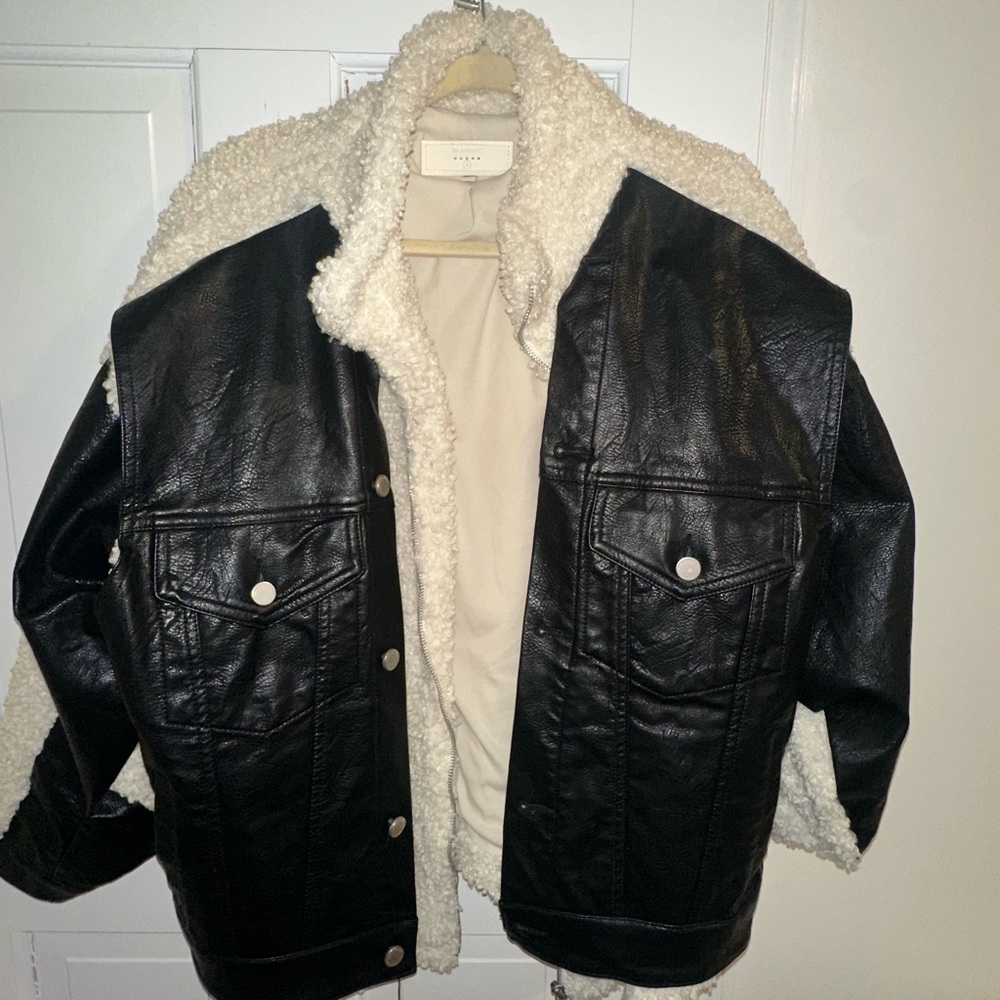 Blank NYC Cream Shearling Jacket